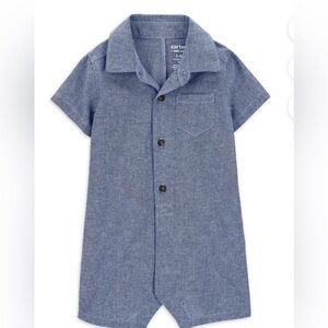 🔴3/$12‎ Carter’s baby boy romper. NWT!